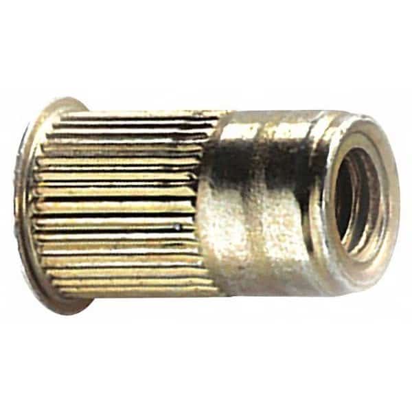 Rivet Nut, 1/4"-20 Thread Size, 0.455 in Flange Dia., 0.68 in L, Steel, 25 PK, AVK, Mfr# AKS4T-420-260