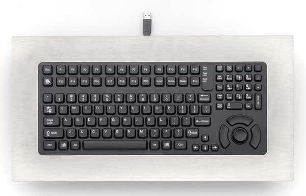 Keyboard, Stainless Steel Panel Mount, USB, IKEY, Mfr# PM-5K-FSR-USB