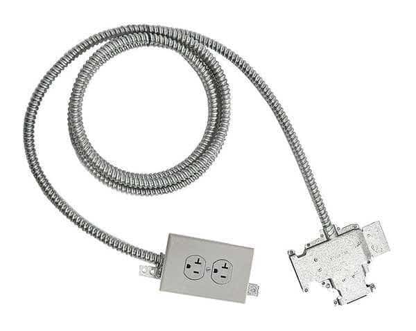 Duplex Straight Blade Receptacle, 15 A, 125V AC, 2 Pole, 3 Wire, Flush Mount, Single
