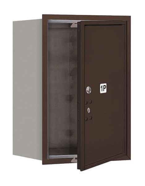 Horizontal Mailbox, Bronze, Powder Coated, 1 Doors, Recessed, USPS, Salsbury Industries, Mfr#: 3706S-1PZFU
