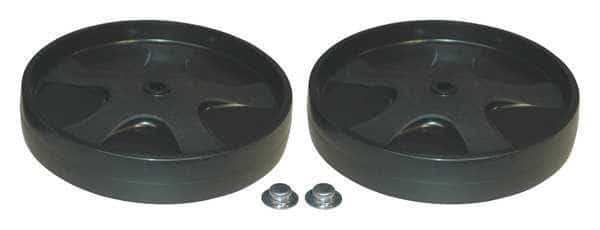 Rollout Wheel/Push Cap , 3 in H, 8 in Dia, 8 in L, 2-Pack