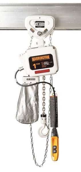 Elec. Chain Hoist w/Trolley,4000lb,15ft., Mfr#: NERG020L-FG-15, HARRINGTON