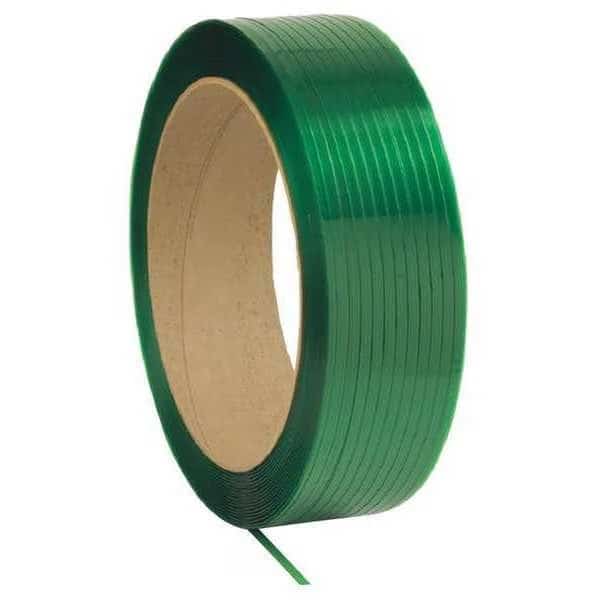 Plastic Strapping, 3600ft L, 30 mil, Green