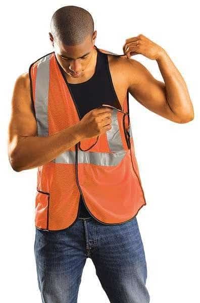 Vest, M, Orange, 42", 27" L
