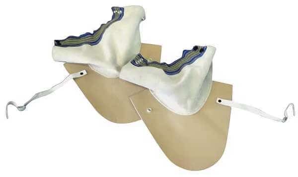 Spats, Universal, Tan, Leather, Rear Snap, PR
