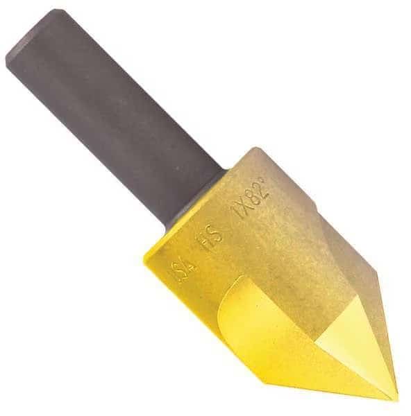 Drill/Countersink, 6 FL, 60 deg., 1/4in, HSS