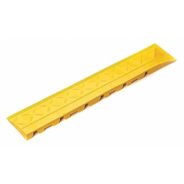 Ramp Edge with Corner, PVC, 4 in W x 22 in L, 1 in Thick, 2 PK