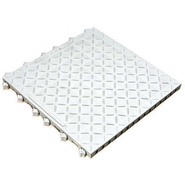 Interlocking Antifatigue Mat, PVC, 18 in W x 18 in L, 1 in Thick, 10 PK