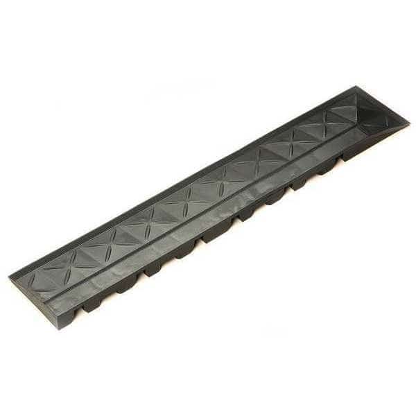Ramp Edge with Corner, PVC, 4 in W x 22 in L, 1 in Thick, 2 PK
