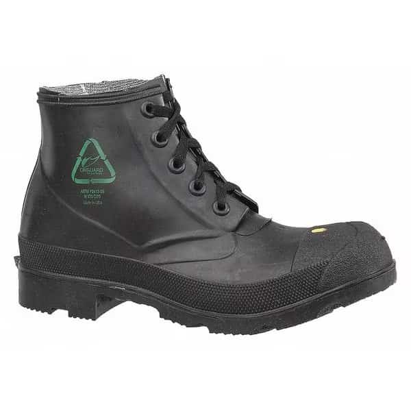 Men's 6-Inch Work Boot, 12 D, Steel Toe, 6 in H, Black, 86604