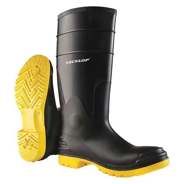 Men's Rubber Boot, 6 Steel Toe, 16" H, Black, 8680200