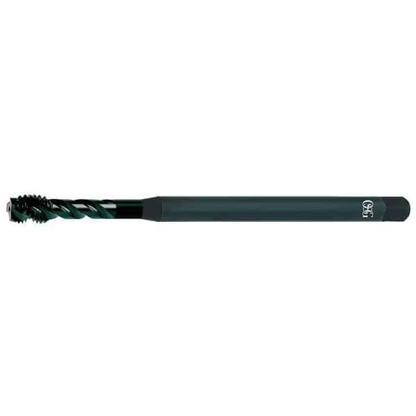 Spiral Flute Tap, #4-40, Bottoming, UNC, 3 Flutes, Oxide