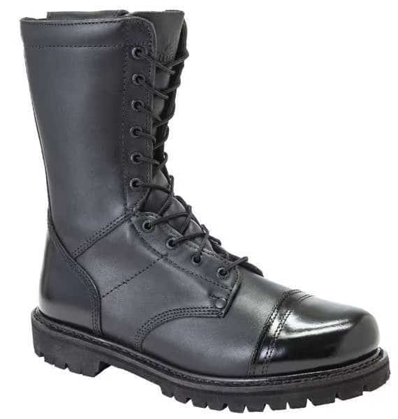Men's Jump Boot, 13 M, Leather, 10 in Height, Black