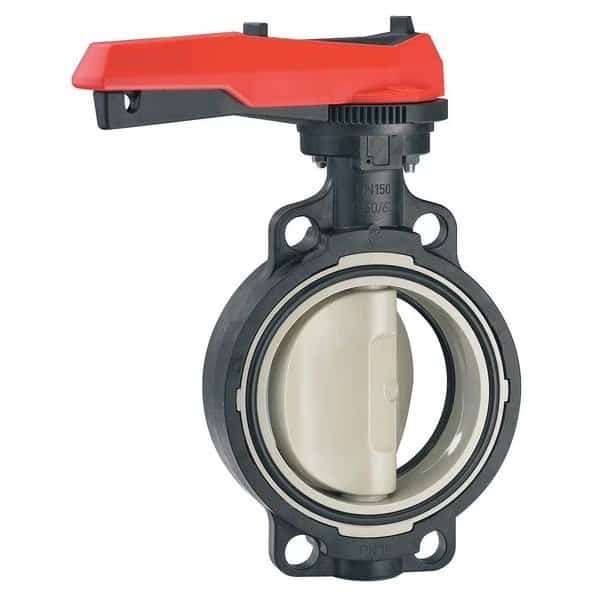 Butterfly Valve, Polypropylene, 2 In