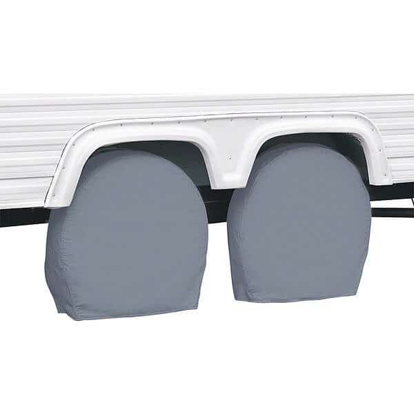 RV Wheel Covers, 32" - 34.5" Dia, Grey
