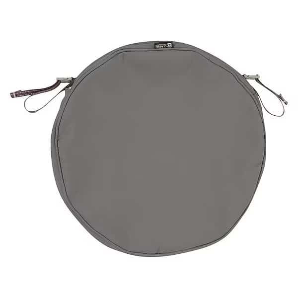 Montlake Round Dining Seat Cushion Slipcover, Light Charcoal, 18"x18, CLASSIC ACCESSORIES, Mfr# 60-150-010801-RT