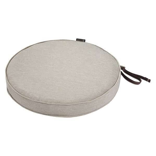 Round Dining Seat Cushion, Grey, 15" Dia