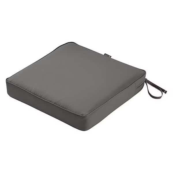 Sqr Dning, Seat Cushion, Grey, 21"x21"x3", Classic Accessories, Mfr#: 62-010-LCHARC-EC