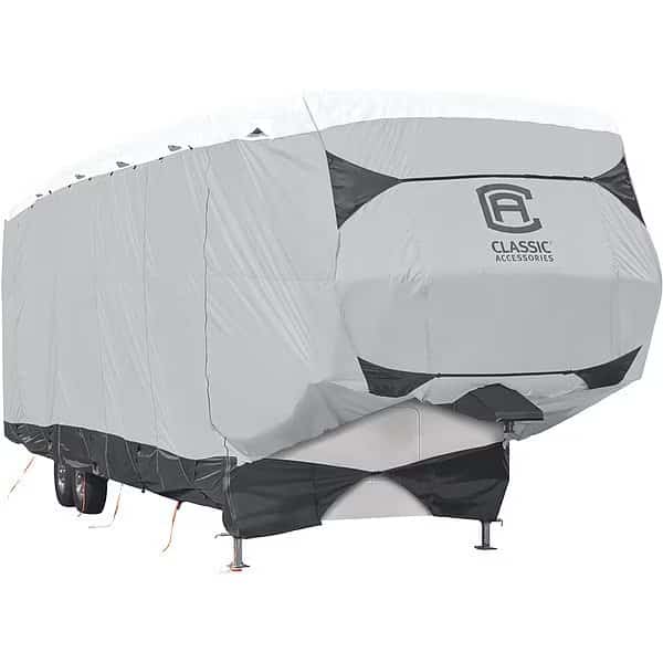 Trailer Cver,33 ft.-37 ft. L,Blk/Gry/Wht, Mfr#: 80-365-101801-EX, CLASSIC ACCESSORIES