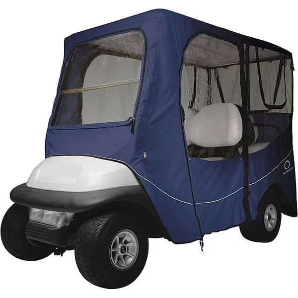 Golf Cart Enclosure, Long Roof, 4 Person, Navy