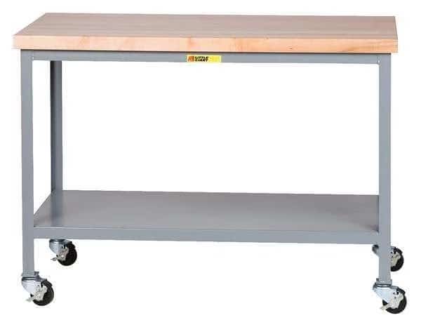 Butcher Block Top Tables, Butcher Block, 48" W, 35" Height, 1000 lb., Straight