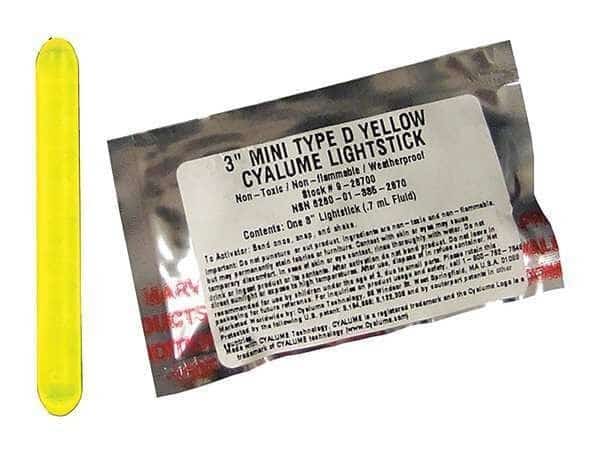 Lightstick,Yellow,4 hr.,3 in. L,PK25, Mfr#: 9-28700PF, CHEMLIGHT BY CYALUME TECHNOLOGIES