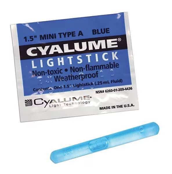 Lightstick, Blue, 4 hr., 1-1/2 in. L, PK50