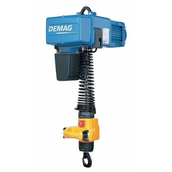 Electric Chain Hoist, 500 lb, 9 ft, Hook Mounted - No Trolley, 575V AC, Blue