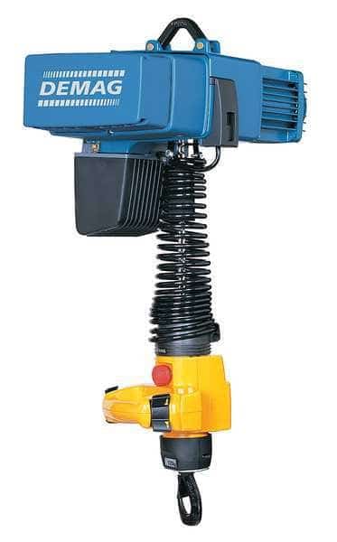 Electric Chain Hoist, 250 lb, 14 ft, Hook Mounted - No Trolley, 480V, Blue