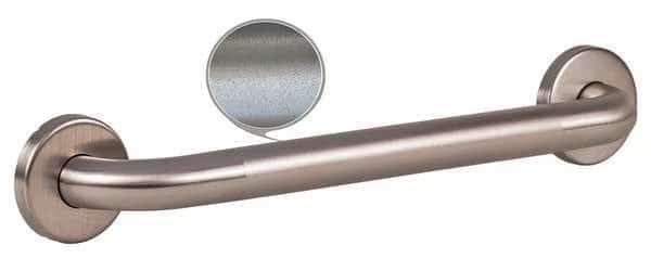 Peened Premium Grab Bar, 18" L, Stainless Steel, Satin