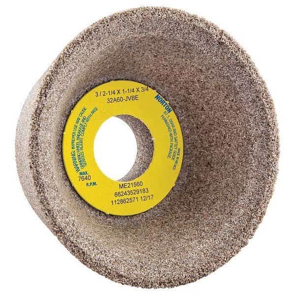 Flaring Cup Toolroom Wheel, 3 in. dia., NORTON ABRASIVES, Mfr# 66243529183