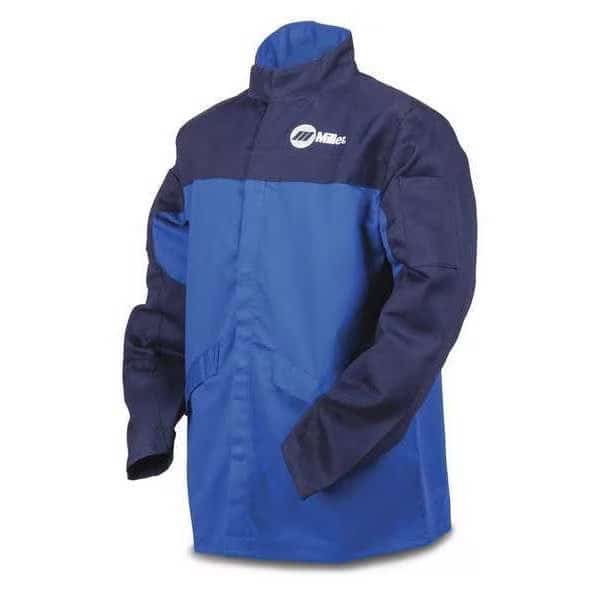 Welding Jacket,Royal/Nvy,Ctn INDURA,L, Mfr#: 258098, MILLER ELECTRIC