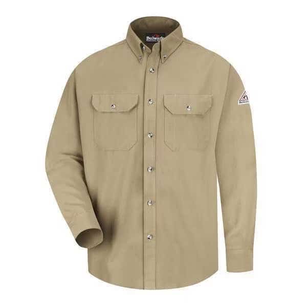 Men's Flame-Resistant Collared Shirt, 9 cal/sq cm, 2XL, CoolTouch 2