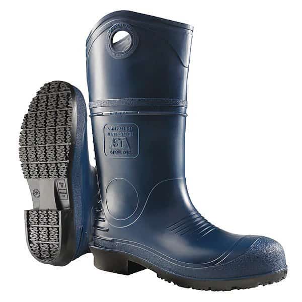Men's Rubber Boot, 4 Steel Toe, 16" H, Blue, 8908633