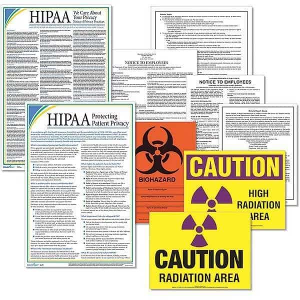 Labor Law Poster Kit, 34 in H x, 24 in W, Plastic