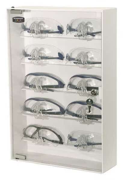Eyewear Cabinet, White/Clear