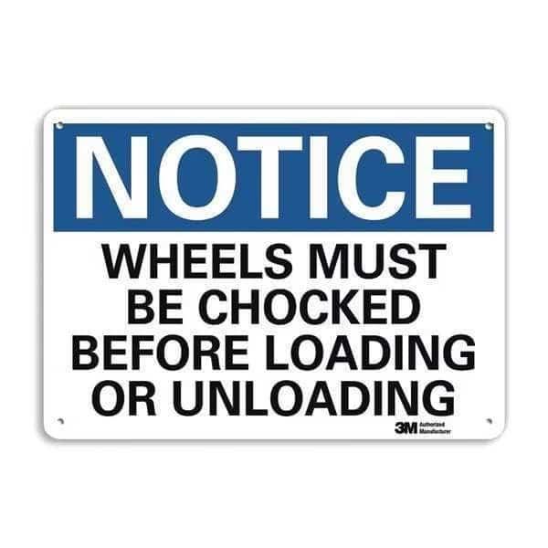 Notice Sign, 7 in H, 10 in W, Plastic, Vertical Rectangle, English, U5-1627-NP_10X7