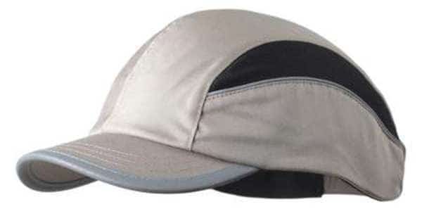 Bump Cap, Short Brim Baseball, Inner ABS Polymer, Outer Polycotton, Hook-and-Loop Suspension, Beige