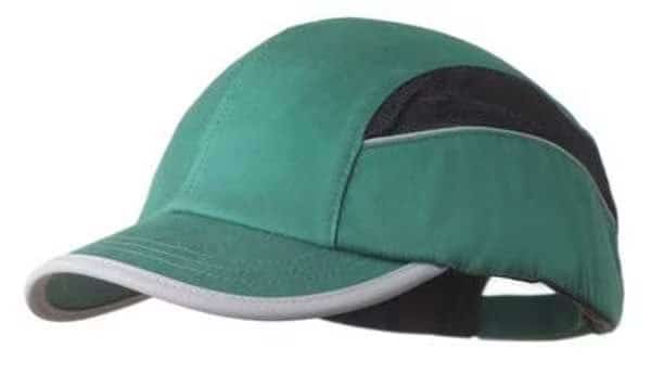 Bump Cap, Short Brim Baseball, Inner ABS Polymer, Outer Polycotton, Hook-and-Loop Suspension, Green, Surflex, Mfr#: SCARAP1GRN