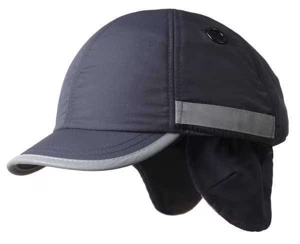Bump Cap, Short Brim Baseball, Inner ABS Polymer, Outer Nylon, Hook-and-Loop Suspension, Navy