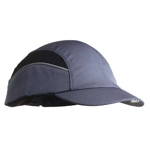 Bump Cap, Short Brim Baseball, Inner ABS Polymer, Outer Nylon, Hook-and-Loop Suspension, Navy