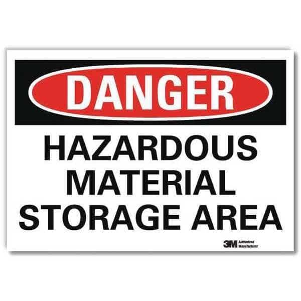 Danger Sign, 7 in H, 10 in W, Vertical Rectangle, English, U3-1572-RD_10X7