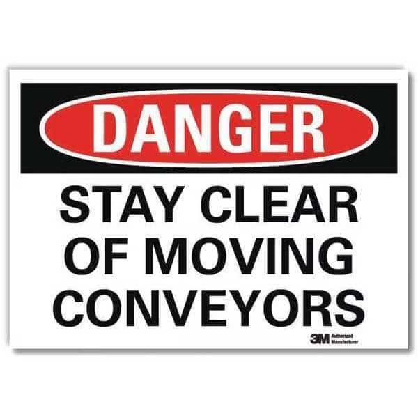 Danger Sign, 7 in Height, 10 in Width, Reflective Sheeting, Vertical Rectangle, English