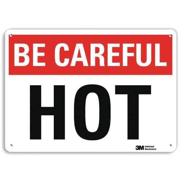 Caution Sign, 7 in H, 10 in W, Plastic, Vertical Rectangle, English, U7-1014-NP_10X7