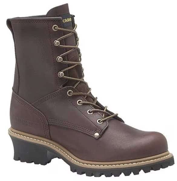 Men's Logger Boot, 12 D, Steel Toe, 8 in H, Brown, 1821