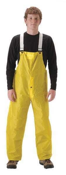 Rain Bib Overall, Nylon, Polyurethane, 29 in Inseam, 48 in to 50 in Waist, 0.25 mm Thickness, 2XL
