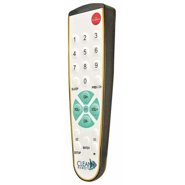 TV Remote Control,Spillproof, Mfr#: CR3BCB, CLEAN REMOTE