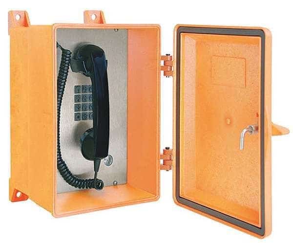 Weatherproof Telephone, NEMA 4X, Orange, Hubbell Gai-Tronics, Mfr#: 354-001OR