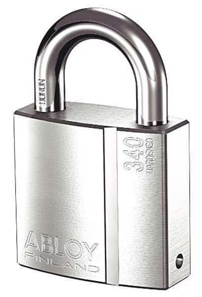 Padlock, Keyed Different, Standard Shackle, Rectangular Hardened Steel Body, Boron Shackle, ABLOY, Mfr# PLI340/25B-KD