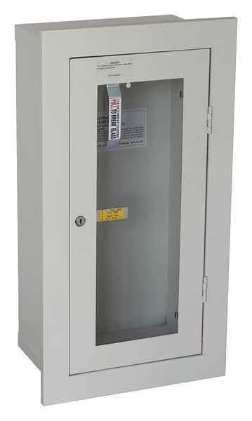Fire Extinguisher Cabinet, Semi Recessed, 28 in Height, 20 lb